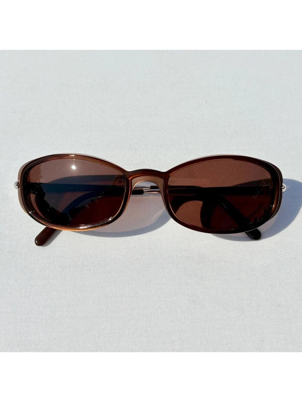 Vintage 90s Cartier Sunglasses Two-tone Brown Rounded Rectangle Frames
